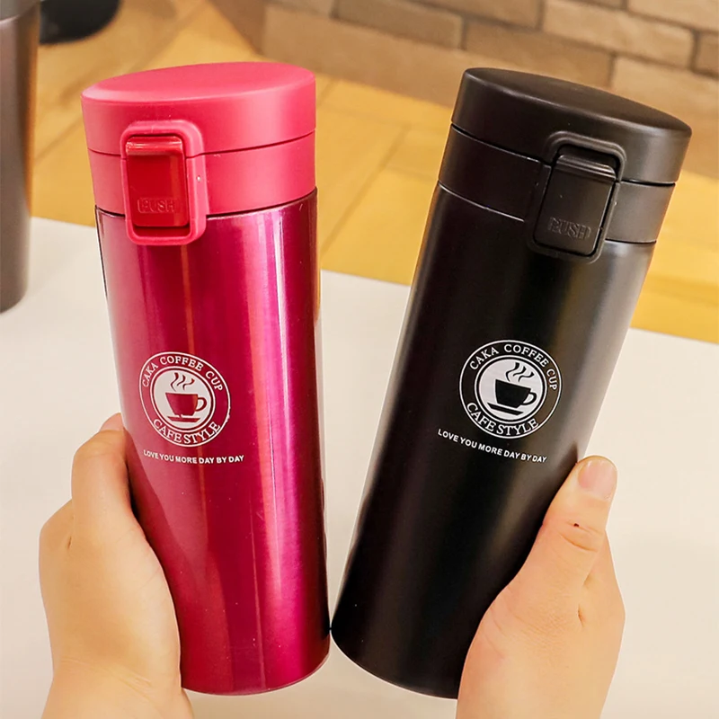 0.5L Thermal Mug Double Wall 304 Stainless Steel Coffee Cup Vacuum Flask Thermos Water Bottle Tea Coffee Leak-proof Thermos Mug 2