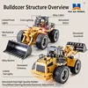 Huina 1520 1:18 RC Tractor Shovel Toy Rc Forklift Truck Engineering Car Toy Toys for Children Boy Toys Bulldozer Tractor Model 2