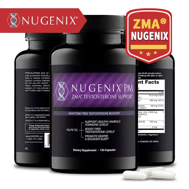 

Nugenix PM ZMA - Free Nighttime Testosterone Booster and Sleep Support, 120 Capsules