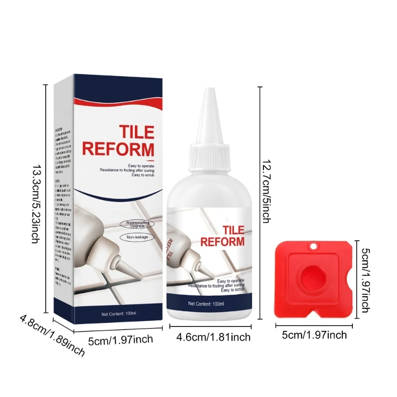 Tile Gaps Fixers Water resistant Adhesive High temperature Resistance Fixes Cracks in Bathrooms Kitchens Living Rooms