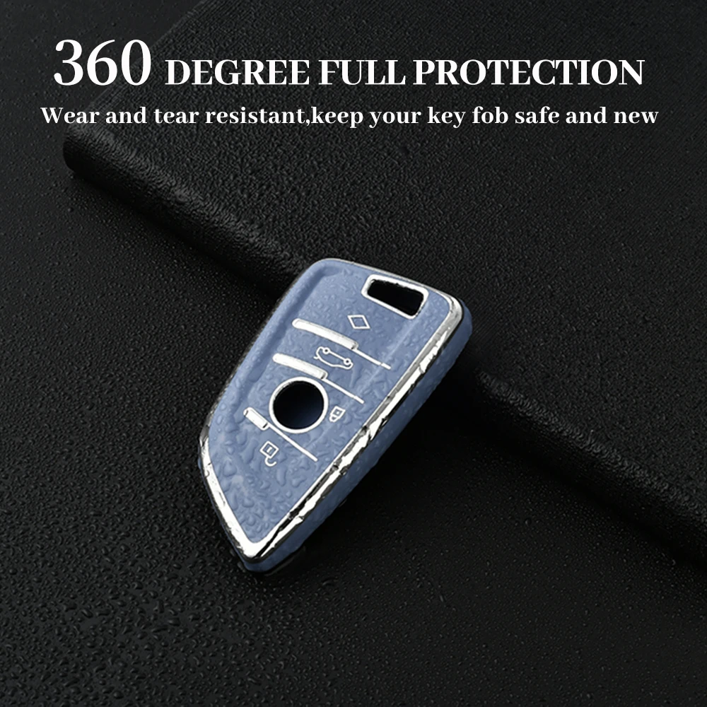 4 Tasten TPU Auto Schlüssel Fall Volle Abdeckung Fob Für BMW X1 X3 X5 X6 Serie 1 2 5 7 F15 F16 E53 E70 E39 F10 F30 G30 2023 Zubehör – Detail 2