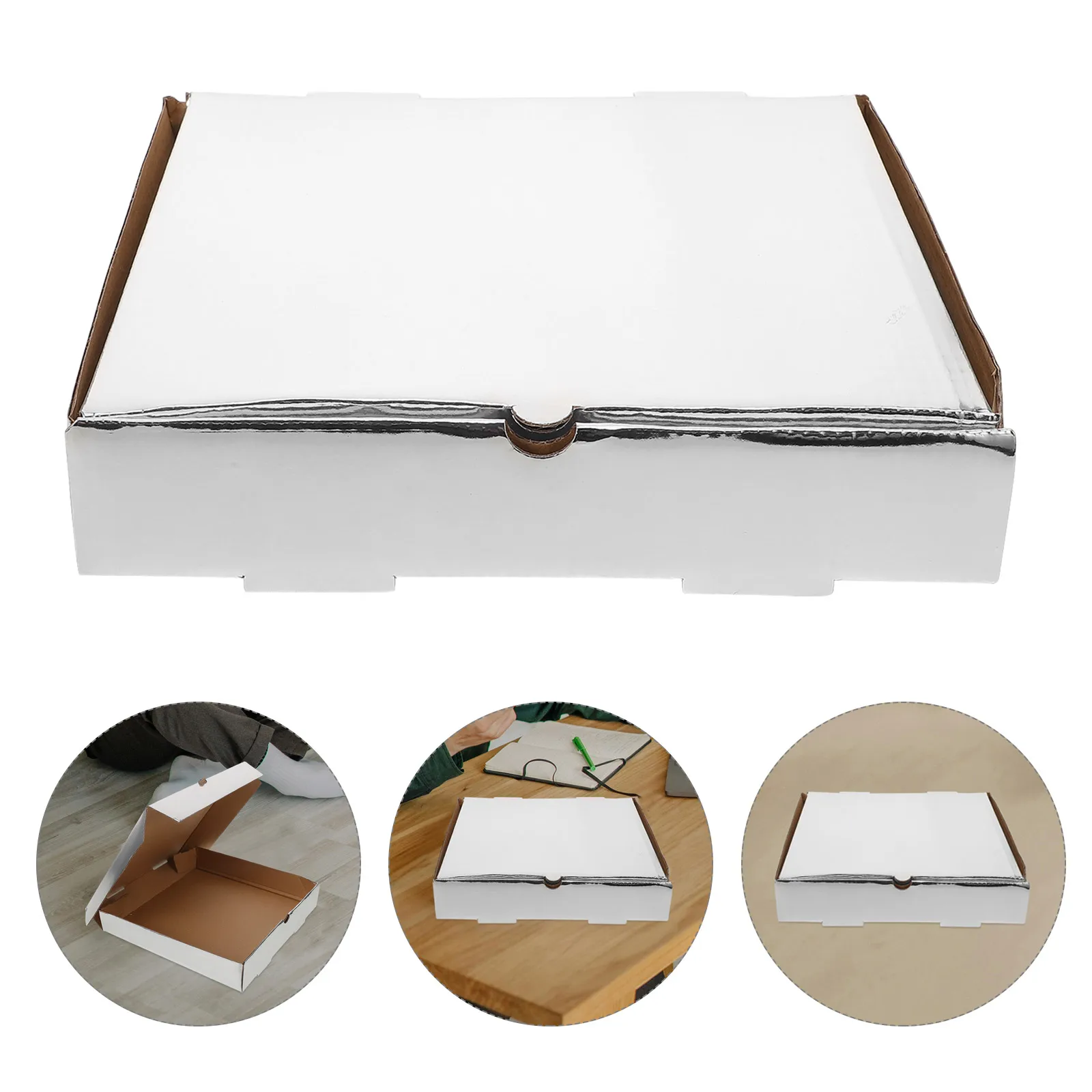 10pcs Pizza Boxes Lightweight Compact Restaurant Food Containers Easy Storage Packing Pizza Box Paper Boxes Take Out Containers
