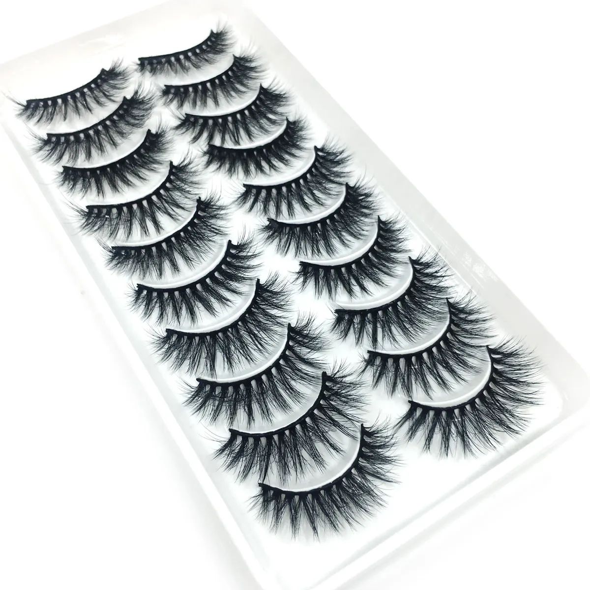 

NEW 10/20Boxes Faux 3d Mink Lashes Bulk Natural False Eyelashes Wispy Fluffy Mink Lashes Wholesales Cilios Makeup s19