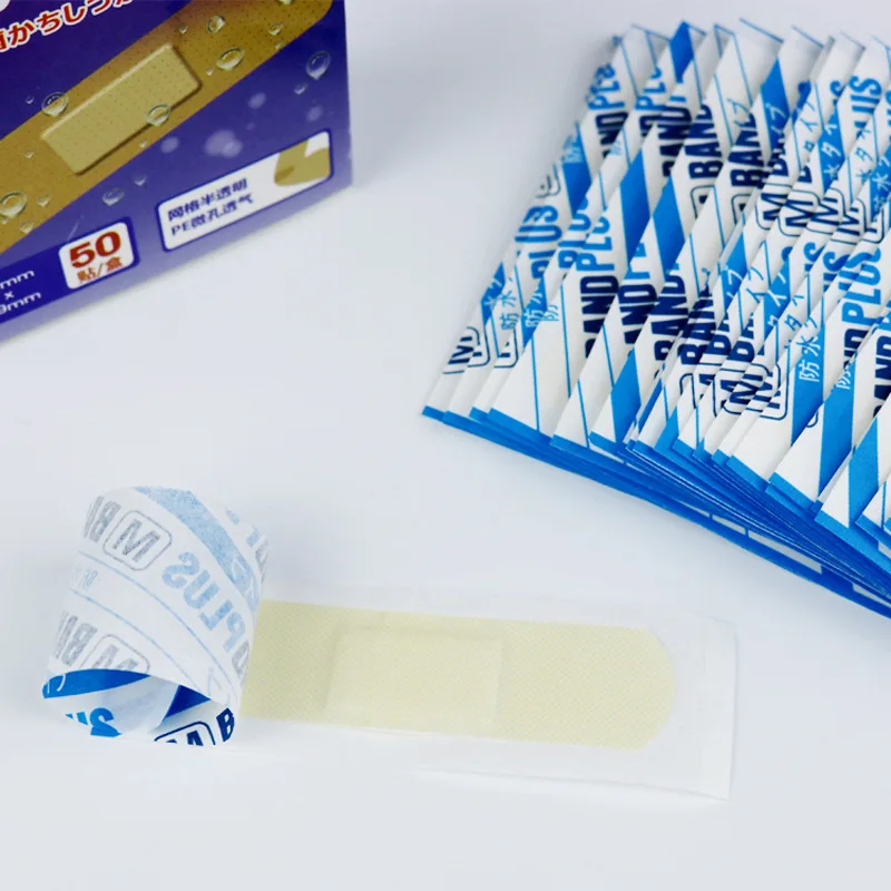 50Pcs/Pack Waterproof Adhesive Bandag Breathable First Aid Kit Medical Hemostatic Stickers Emergency Outdoor Survival Tool
