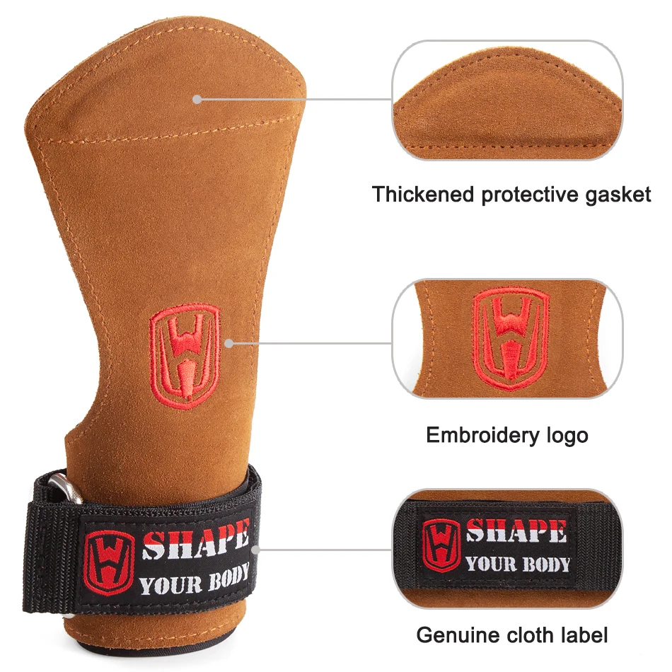 Dumbbell Horizontal Bar Gym Gloves Palm Protector Strap for Sports Weight Lifting Training Crossfit Fitness Bodybuilding Workout 2