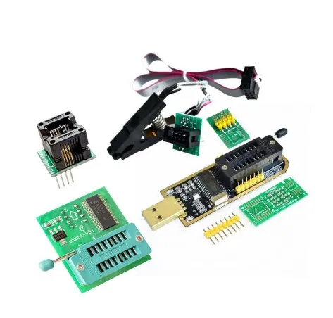 CH341 24 25 Series EEPROM Flash BIOS USB Programmer Module + SOIC8 SOP8 Test Clip For EEPROM 93CXX / 25CXX / 24CXX spi programmer avr programmer ic test clamp