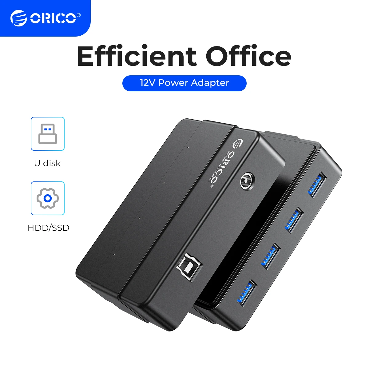 

ORICO 4 Ports USB 3.0 HUB 5 Gbps Super Speed Portable USB Splitter With 12V Power Adapter For Laptop Desktop Accessories