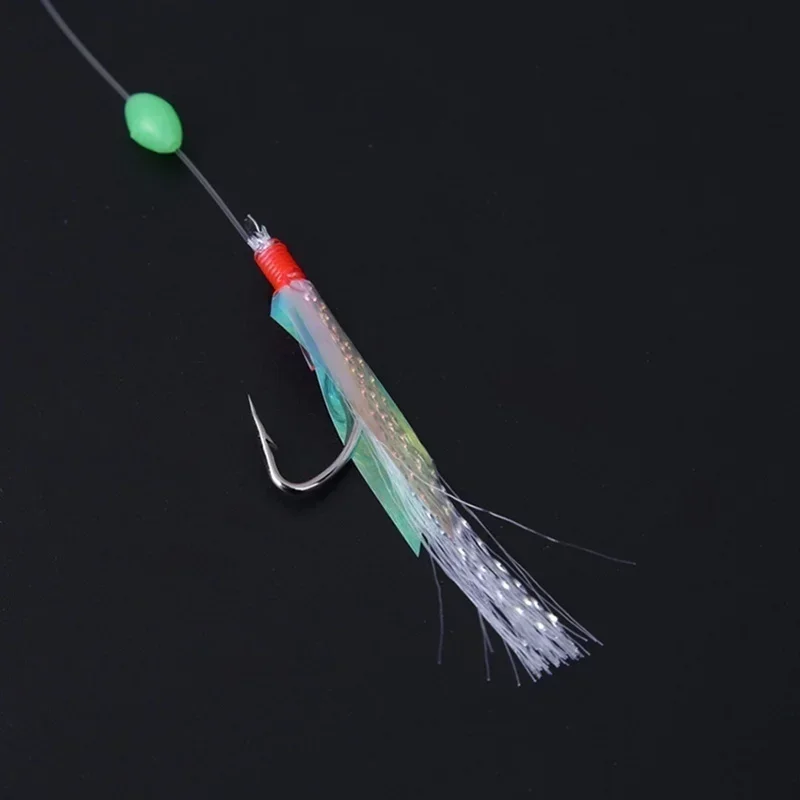 5 Pcs/Set Multi-Color Soft Silverskin Fishing Lure Set Imitation Fish Shrimp Bait with Crystal Barbed Hook for Variety Fish