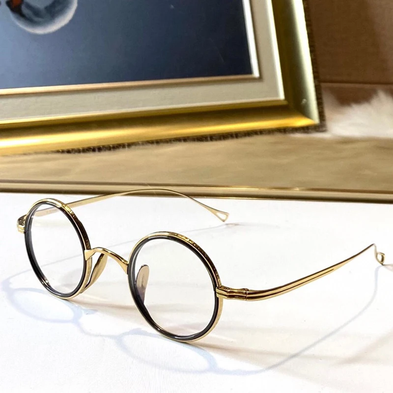 

SUPER SUNG KMN123 Optical EYEGLASSES For Unisex Retro Style Anti-blue Light Lens Plate Round Full Frame With Box