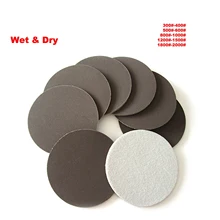 

6 Inch Wet Dry Sandpaper Red 150mm Abrasive Pad Sponge Hook Loop Disc Mixed Grit