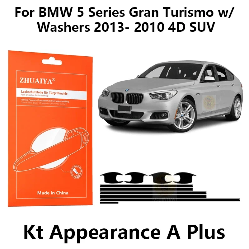 

Защитная пленка ZHUAIYA для краской дверной ручки, ТПУ, PPF для BMW 5 серии Gran Туризм с шайбами 2013- 2010 4D SUV