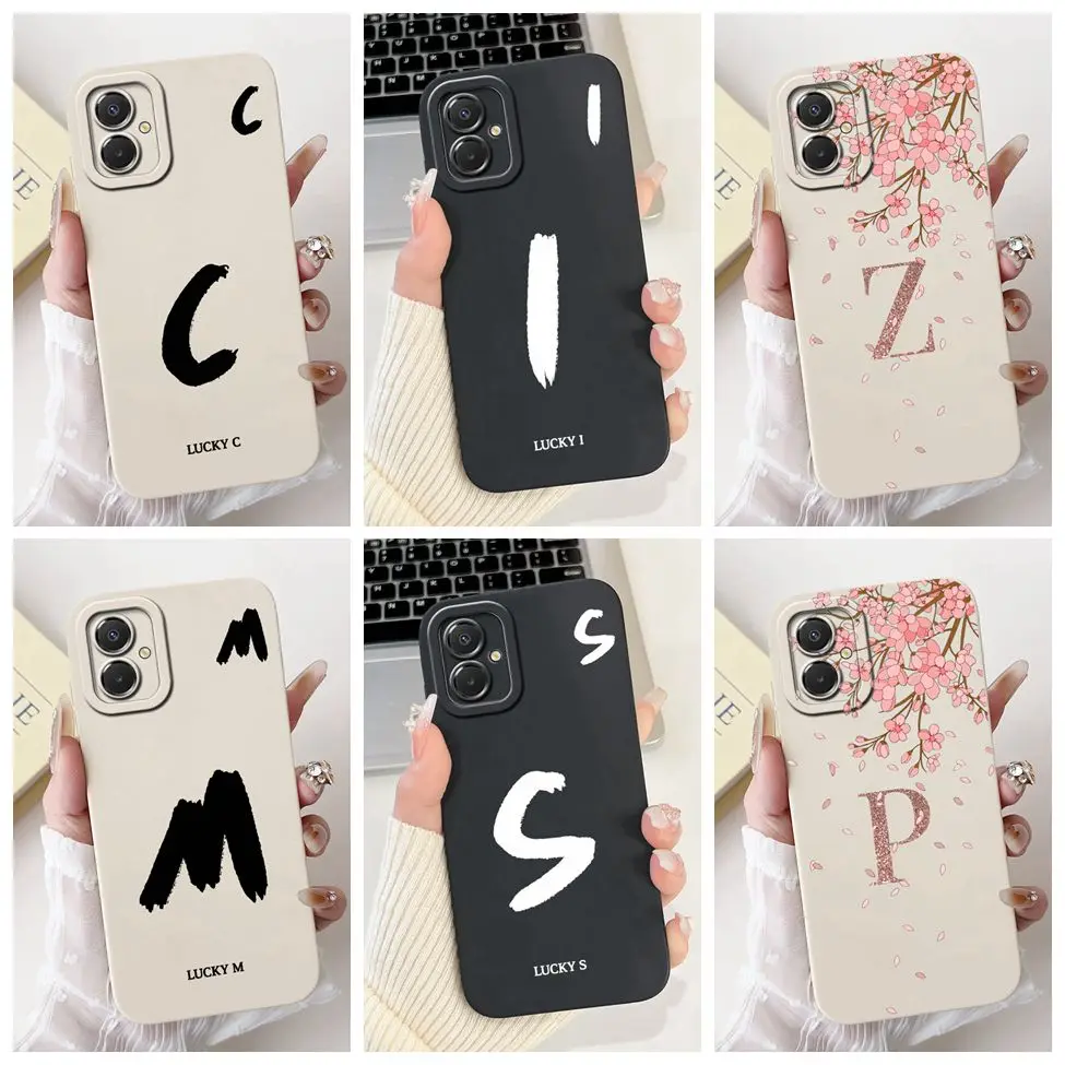 Luxury Floral Crown Silicone Shockproof Bumper Phone Case with A-Z Letter Personalization