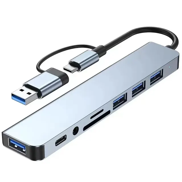 8-in-2 USB Hub Docking Station 5