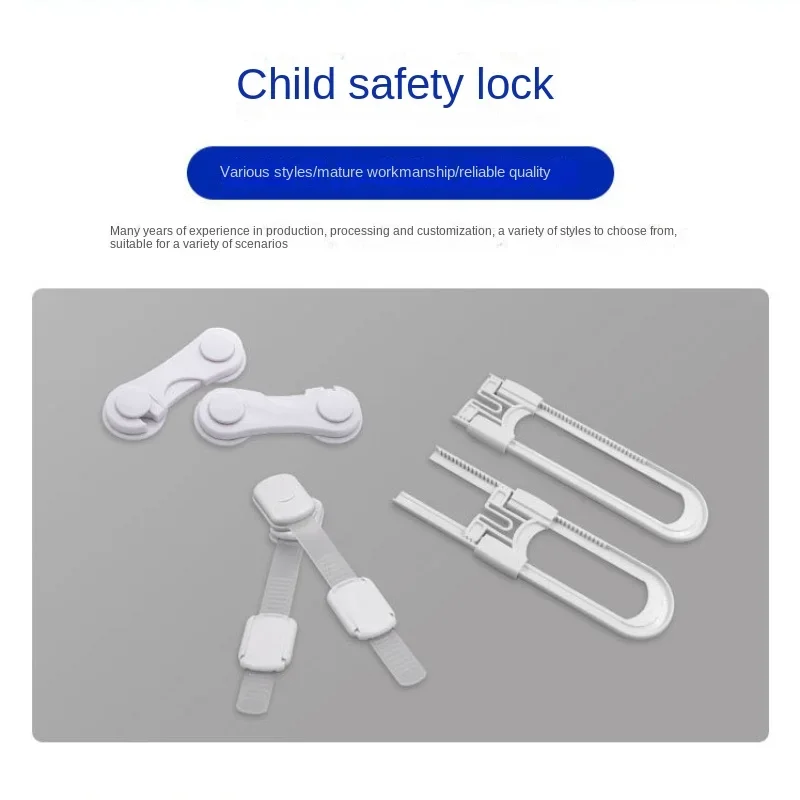 5Pcs Children Safety Cabinet Lock Baby Security Protection Drawer Door Cabinet Lock Plastic Protection Kids Safety Door