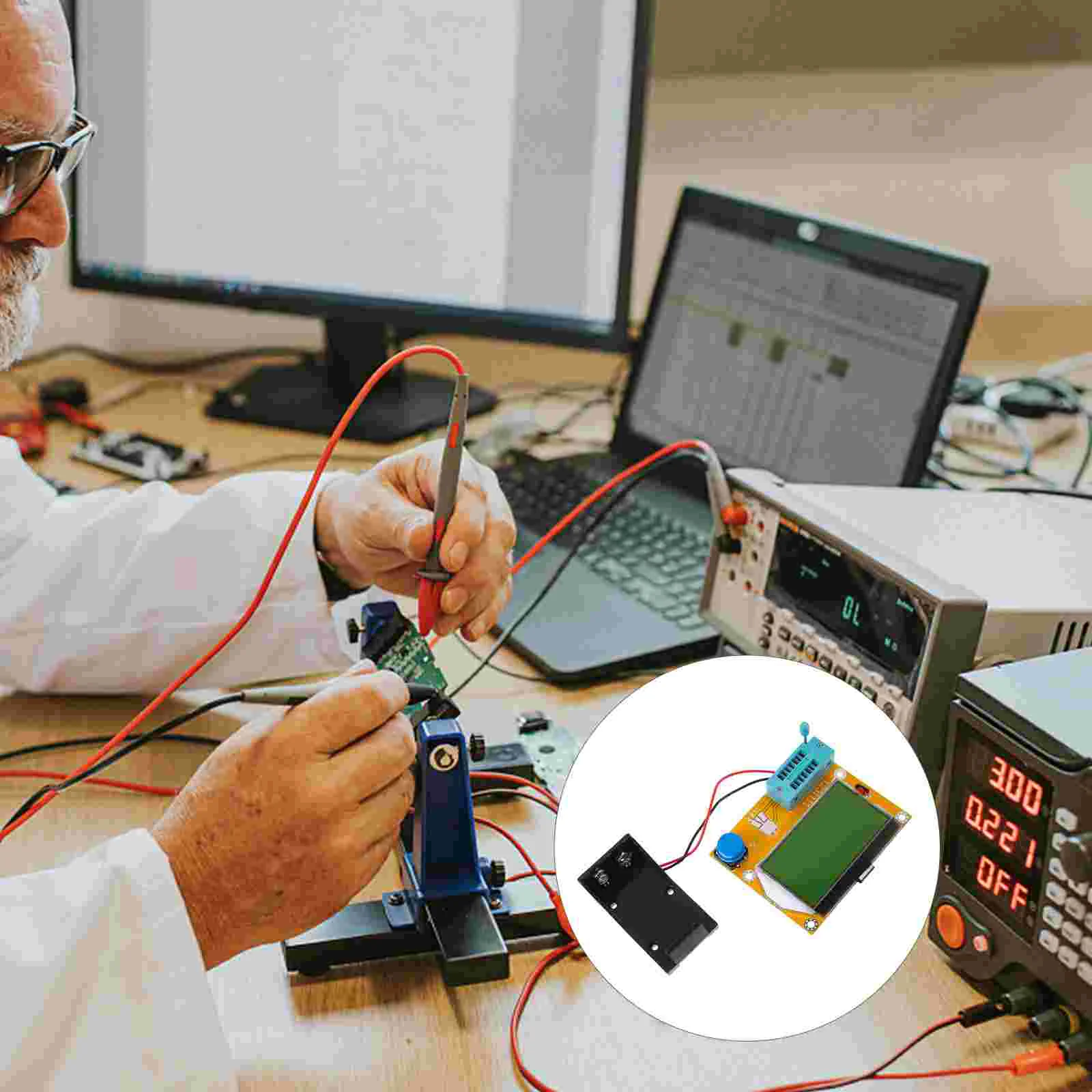 - Digital Transistor Tester Resistance Capacitance Inductance Meter Gauge without Transistor Tester 2