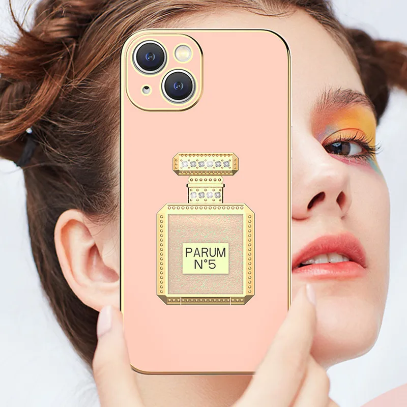 Glitter Perfume Bottle Mirror Fold Stand Holder Case For Samsung Galaxy A32 A52S A72 A21S M11 A12 A11 A31 A51 A71 A50 A30 Cover