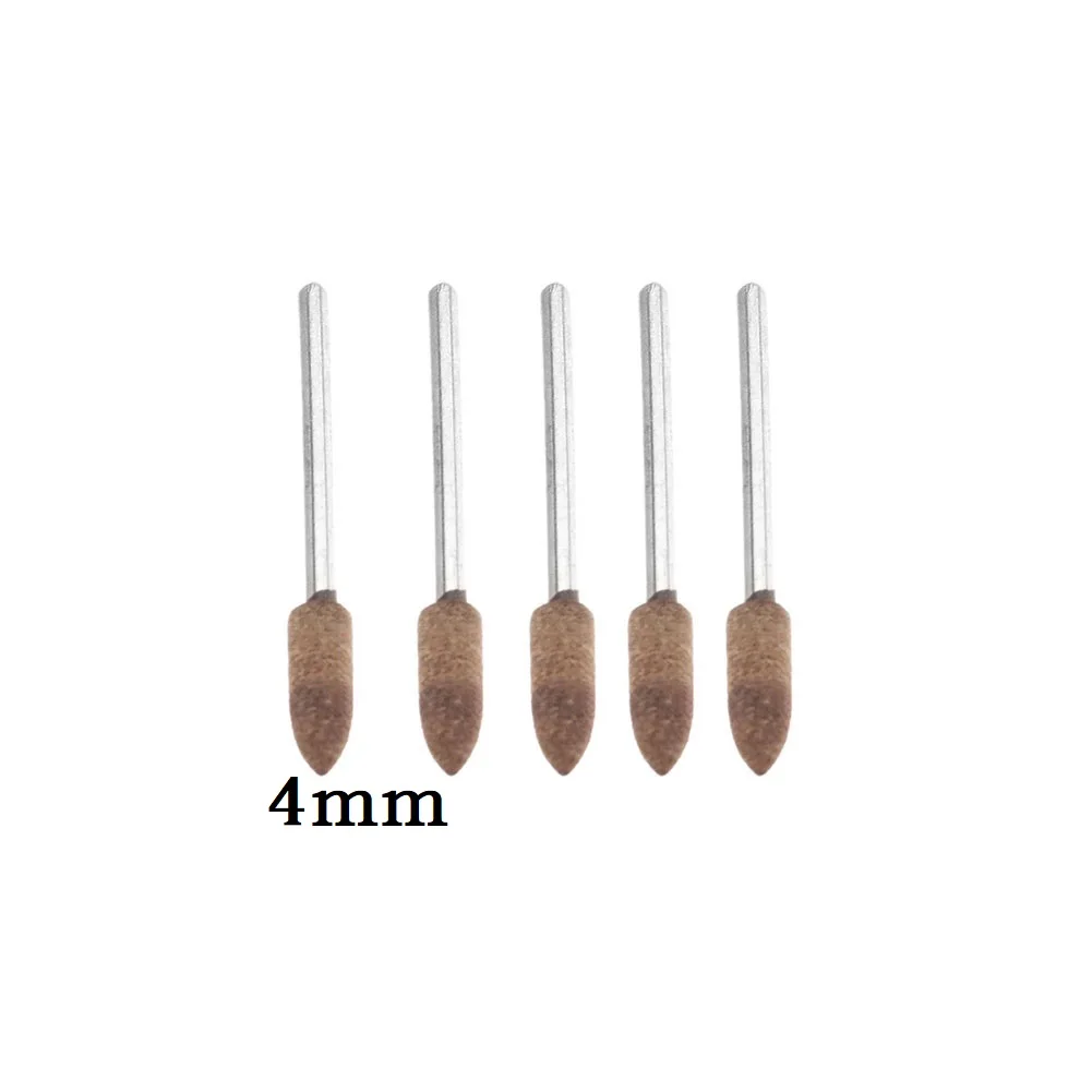 

5pcs 3mm Shaft Leather Grinding Head 4/6/8/10mm Polishing Buffing Brush Wheel For Mold Polishing Rotary Tool Abrasive Tools