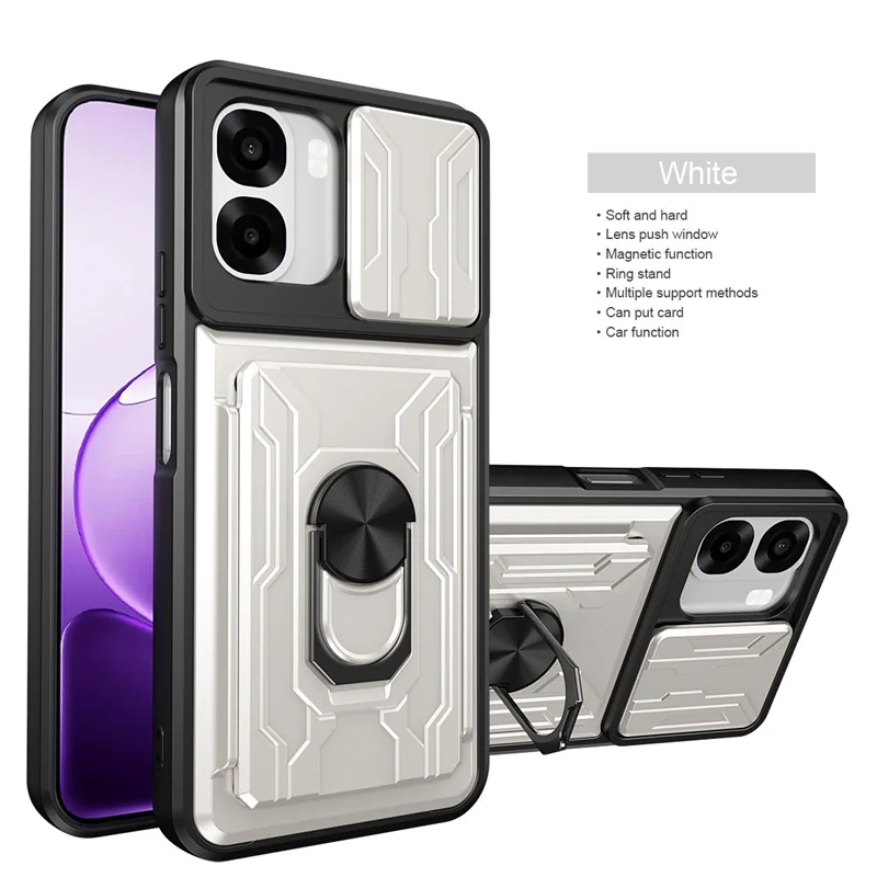 Kickstand Armor Case with Card Slot and Ring Stand Holder