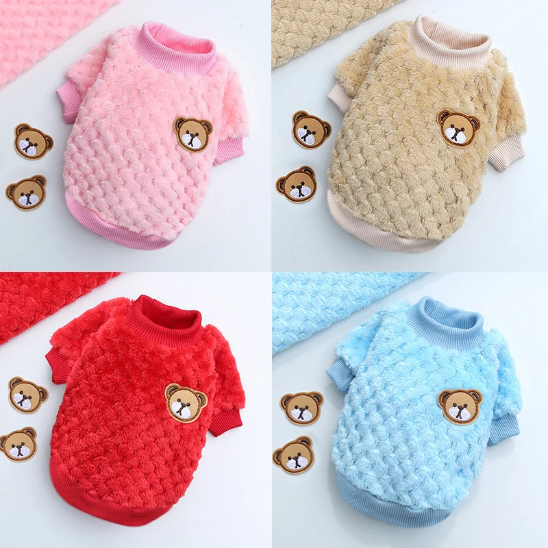 개를 위한 옷 따뜻한 벨벳 옷 따뜻한 개 조끼 셔츠 강아지 고양이 옷 코트 후디, 애완 동물 옷