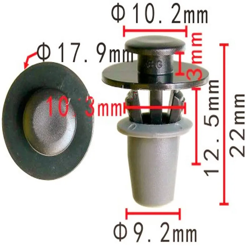 50/100/500pcs Wheel Arch Molding Clips 9mm Hole Plastic Interior Parts For Cars For Audi Q3 Q5