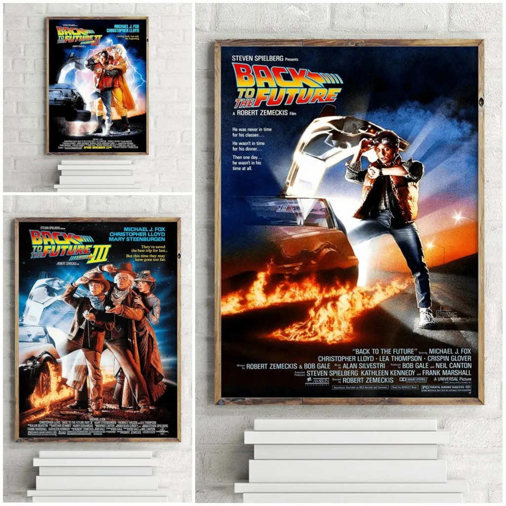 Movie Poster Back To The Future Trilogy Living Room Decorative Painting Wall Art Canvas Prints Home Decor Pictures