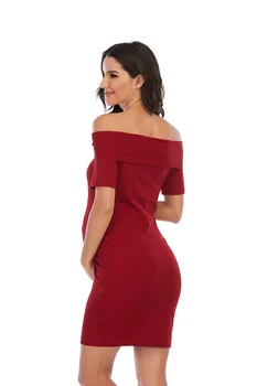 Summer Maternity Dress Photograghy Props Sleeveless Pregnancy Clothes For Pregnant Women Off Shoulder Brief Shot Maternity Dress 2