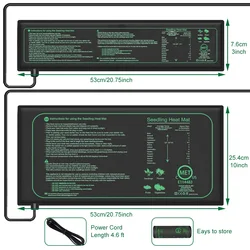 Versatile Indoor Seedling Heat Mat for Plant Germination and Propagation - Waterproof Heating Pad