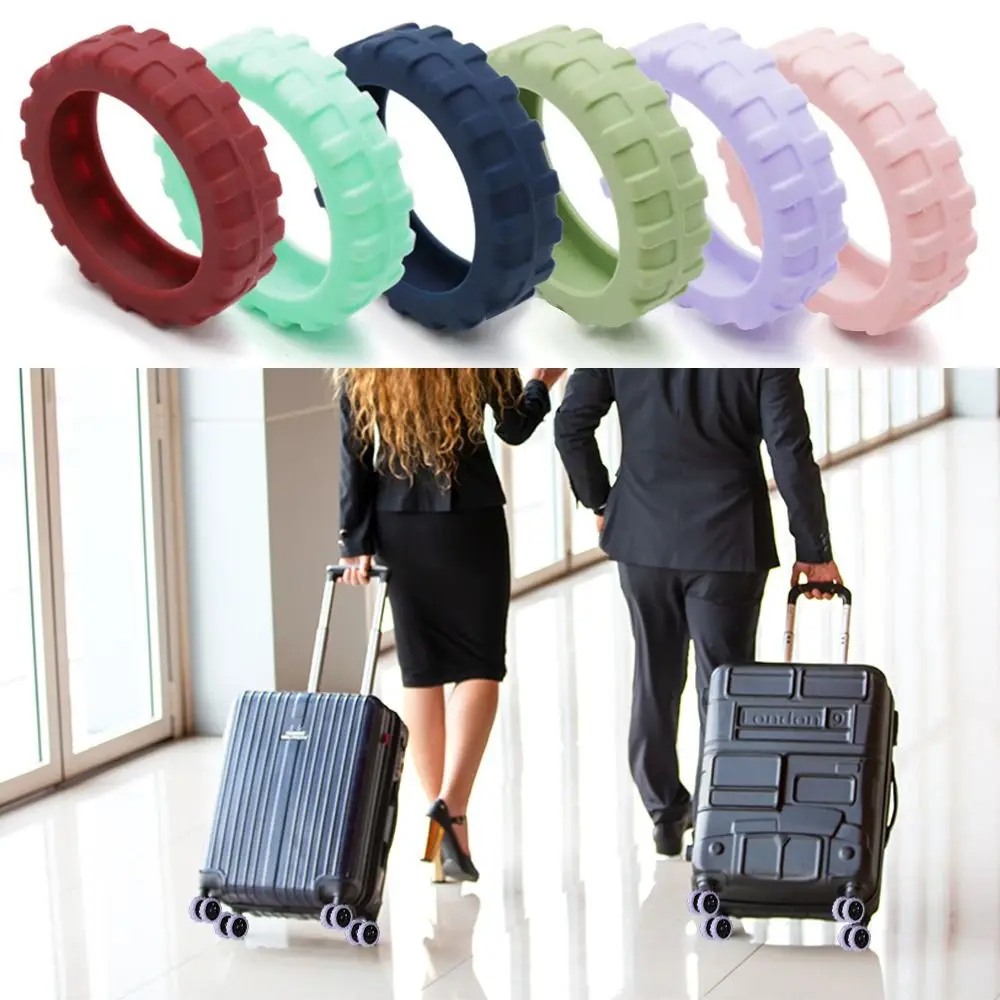 

8PCS/Set Suitcase Parts Axles Travel Luggage Caster Shoes with Silent Sound Reduce Wheel Wear Suitcase Wheels Protection Cover