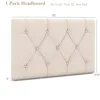 Twin XL Size Bed, Wall Mounted Twin Headboard Only, Modern Button Tufted for Dorm Bedroom, Attachment Device, Headboards 2