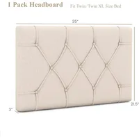 Twin XL Size Bed, Wall Mounted Twin Headboard Only, Modern Button Tufted for Dorm Bedroom, Attachment Device, Headboards 2