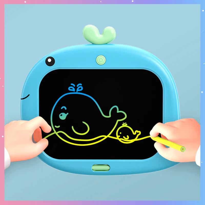 

Детские цифровые планшеты для рисования с рисунком Кита, 10 дюймов, цветной ЖК-экран, электронный блокнот для рукописного ввода, доска для рисования, товары для подарка