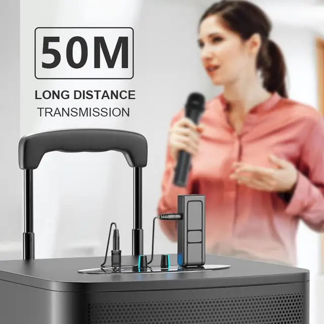 Microphone sans fil dynamique avec récepteur, amplificateur de chant  karaoké, adapté pour mariage, discours, église, émission KTV - AliExpress