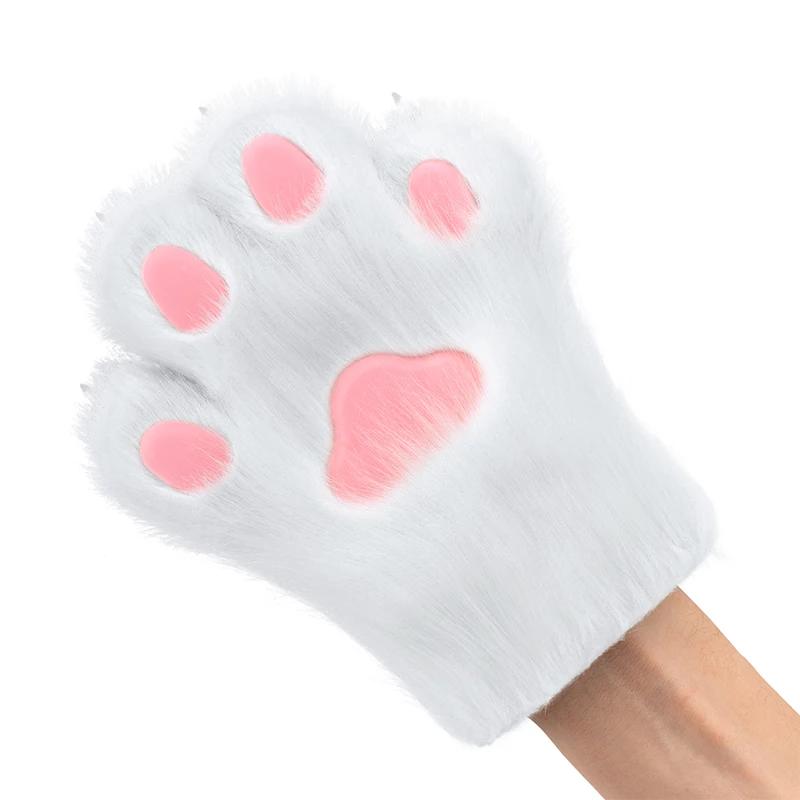 Cosplay Gloves New Plush Animal Claws Nails Gloves Anime Cos Costumes Accessories for Halloween Girls Prom