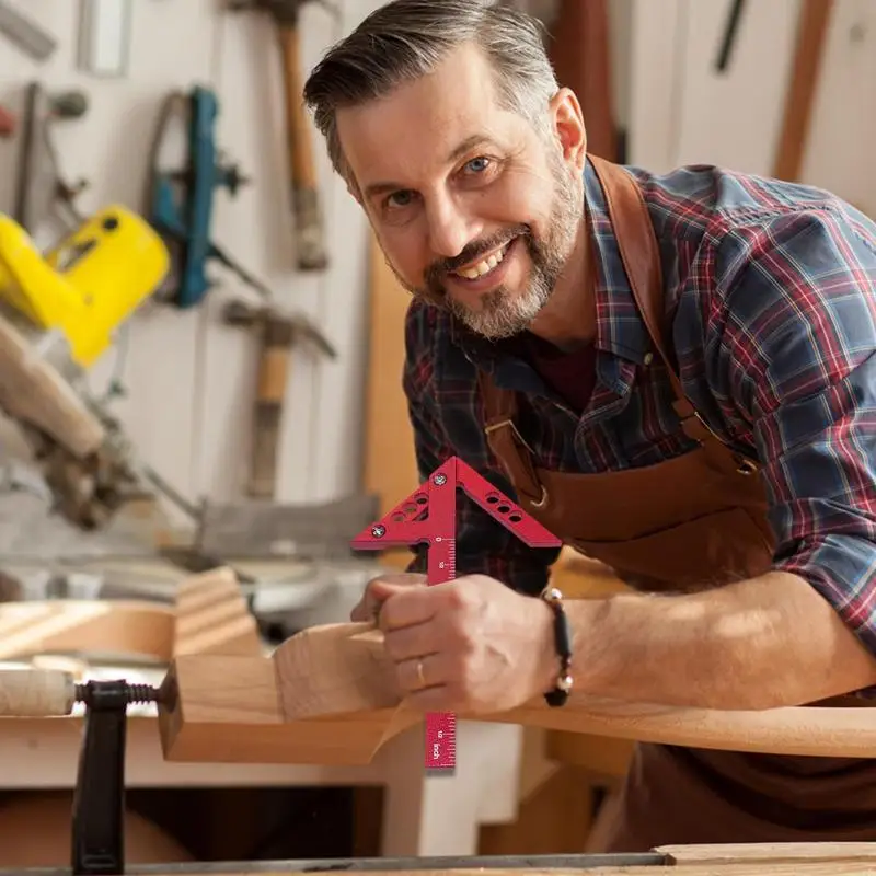 

Center Mark Carpenter Ruler Woodworking Center Scribe Square Center Scribe Aluminum Alloy Square Protractor Circle Center Right