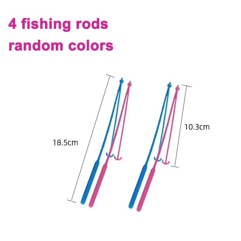 Fishing Toy Fishing Rod Accessories Fish Magnetic Simulation Boys and Girls 1-3 Years Old Swimming Accessories Fishing Rod