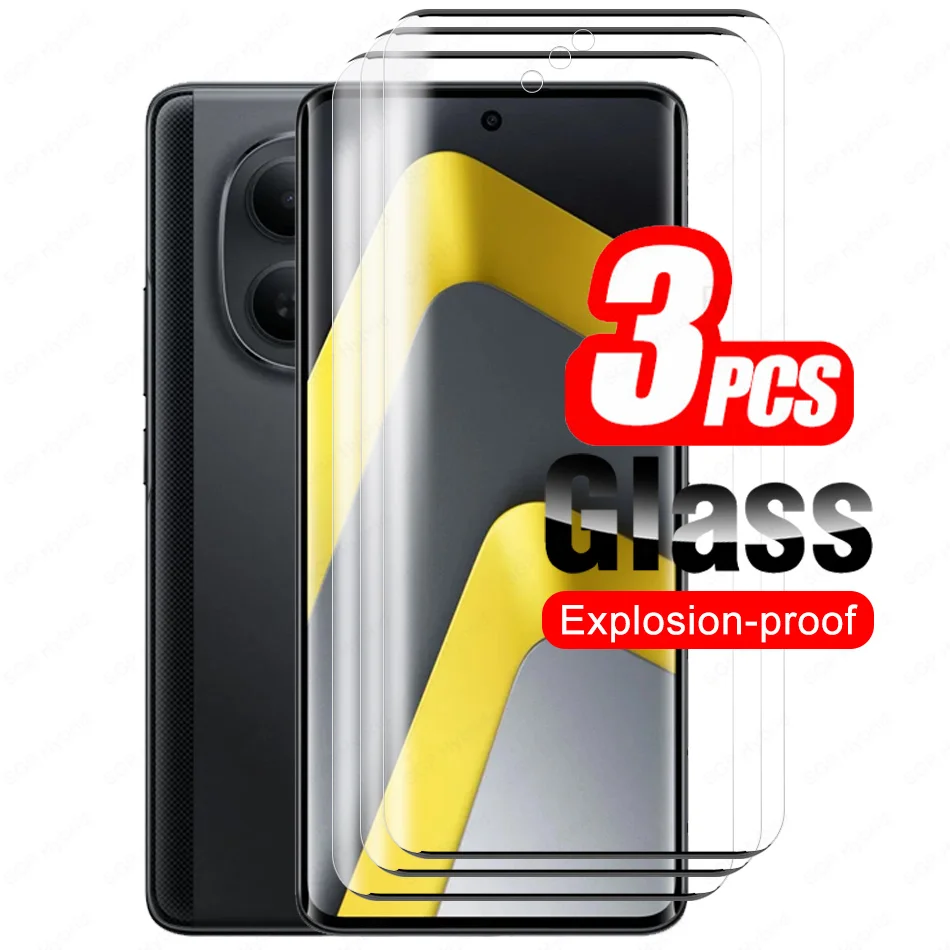 3Pcs Für POCOM8Pro Bildschirm Glas Abdeckung Xiaomi POCO M8 Pro POCOM8 Kleine M8Pro 5G Globale Gebogene Gehärtete Schutz fall Freundliche