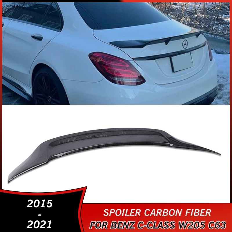 

2015-2021 Trunk Spoiler Carbon Fiber for Mercedes-Benz C-Class W205 C63 AMG 4DR 2015 2016 2017 2018 2019 2020 2021 Accessories