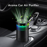Mini purificateur d'air pour voiture, élimine les odeurs d'animaux de compagnie/fumée, ioniseur, bâton d'arôme, désodorisant à ions négatifs, lumière ambiante 1