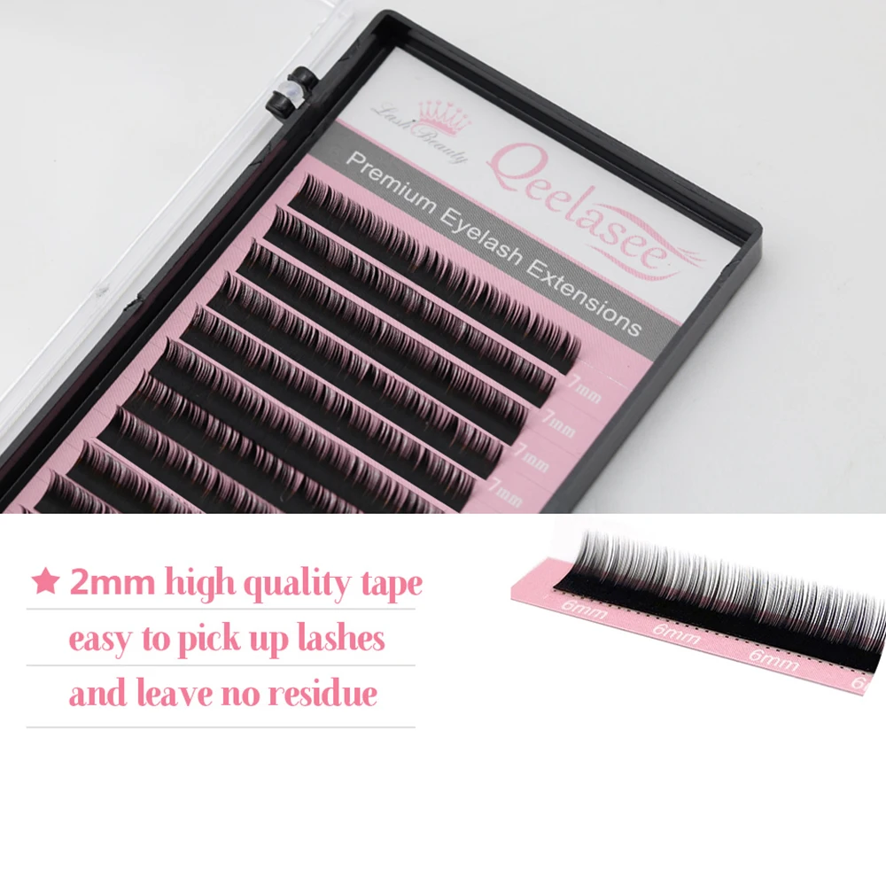 Qeelasee Bottom Volume Lashes 언더 속눈썹 연장 5/6/7mm 짧은 속눈썹 눈썹 속눈썹 메이크업 마끼야제 실리오스