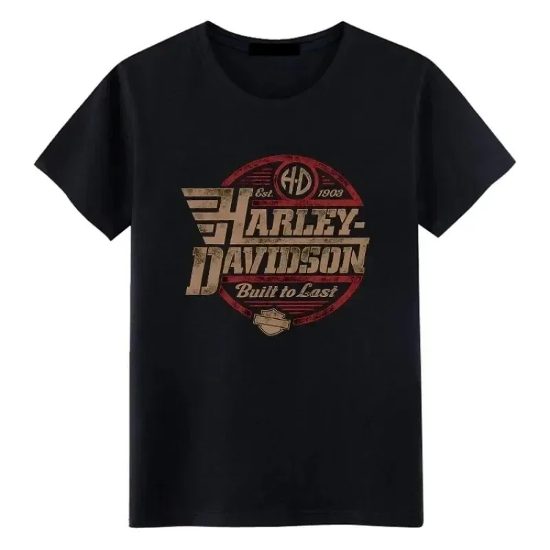

Men's Motorcycle Harleys Sport Davidson T Shirt Pure Cotton Clothes Summer Vintage Crewneck Oversize Tee Shirt Men Woman Clothes