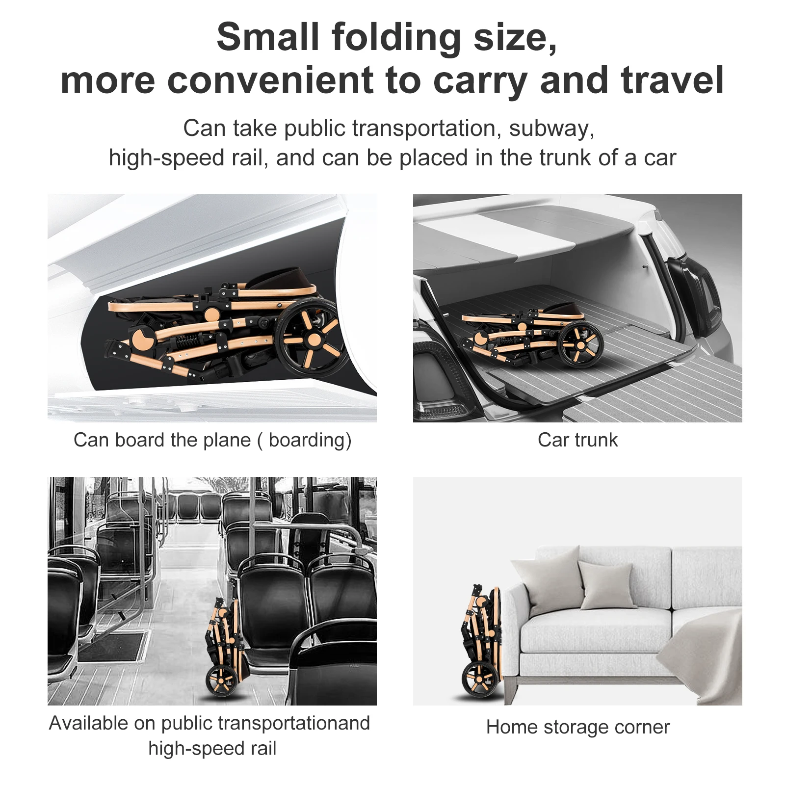 Lightweight Baby Stroller 2 in 1 Stroller for baby car Comfort Baby 2 in 1 for newborn