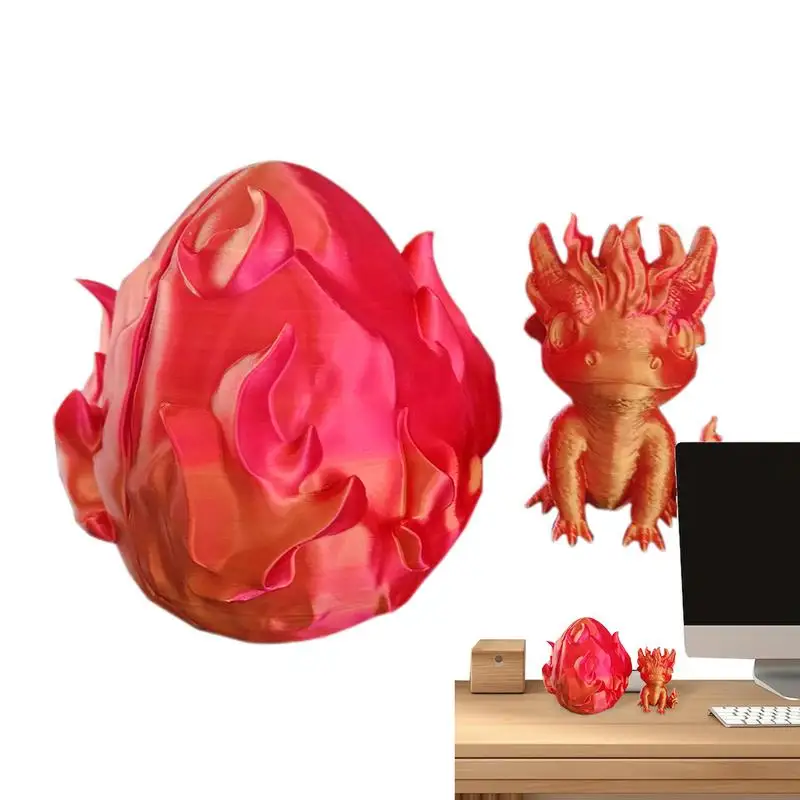 

3D яйцо дракона с 3D рисунком, яйцо дракона с драконом внутри, подвижные суставы, фигурка с шарнирным декором, уникальные коллекционные настольные игрушки