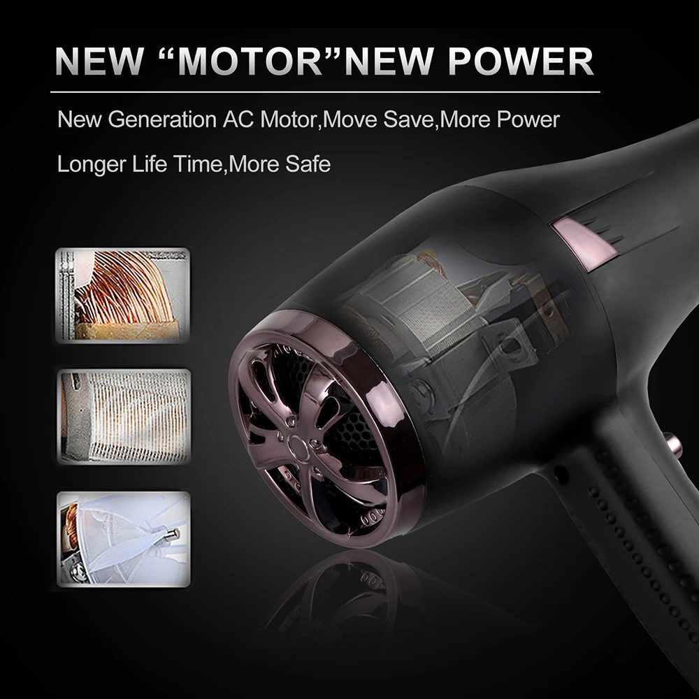2400W Professional Hair Dryer Hot Cold Wind Blow dryer Hairdryer For Hair Salon for Household Use 2