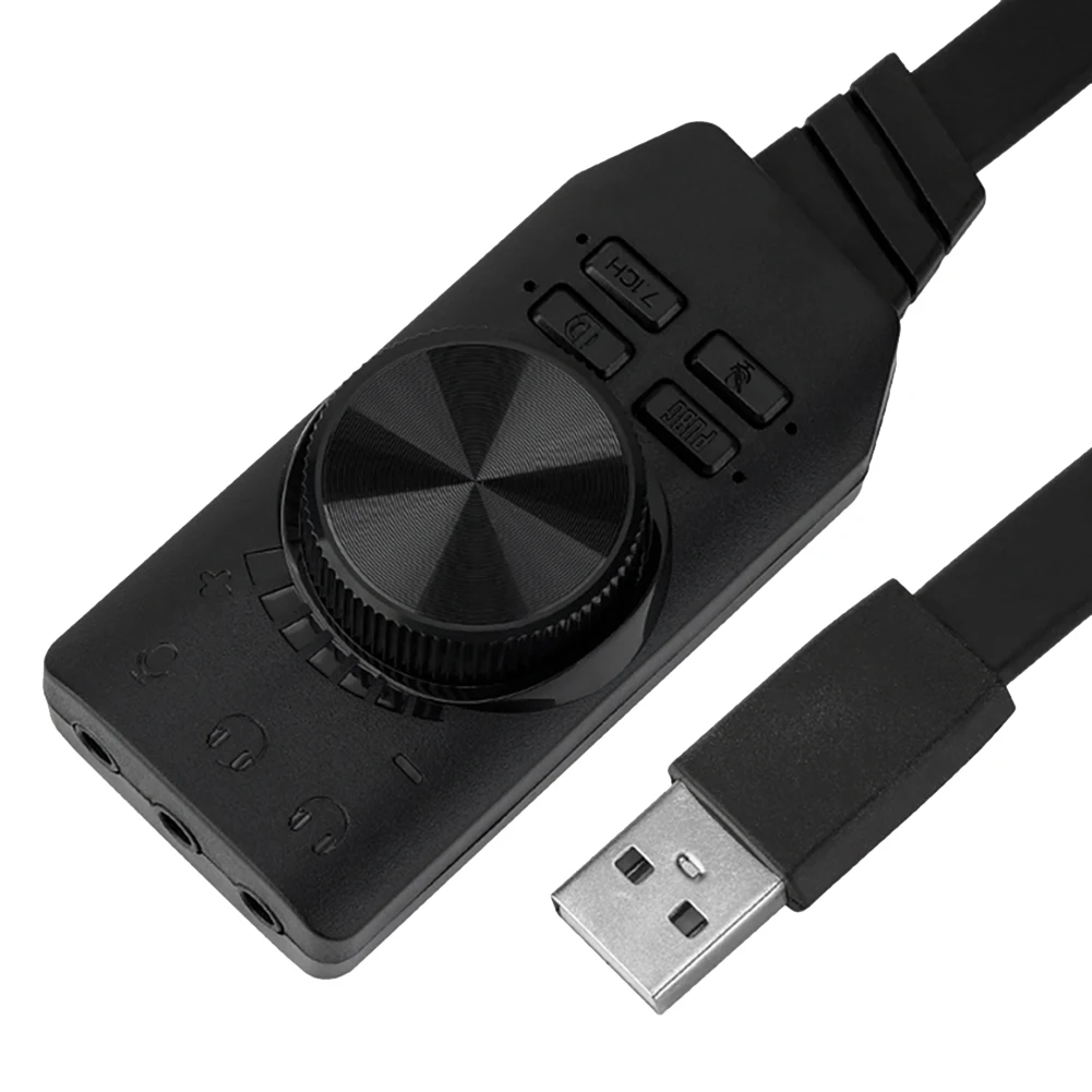 M67K-7.1 채널 3.5Mm 오디오 인터페이스 사운드 카드 USB2.0 마이크 헤드셋 컴퓨터 게임 사운드 카드