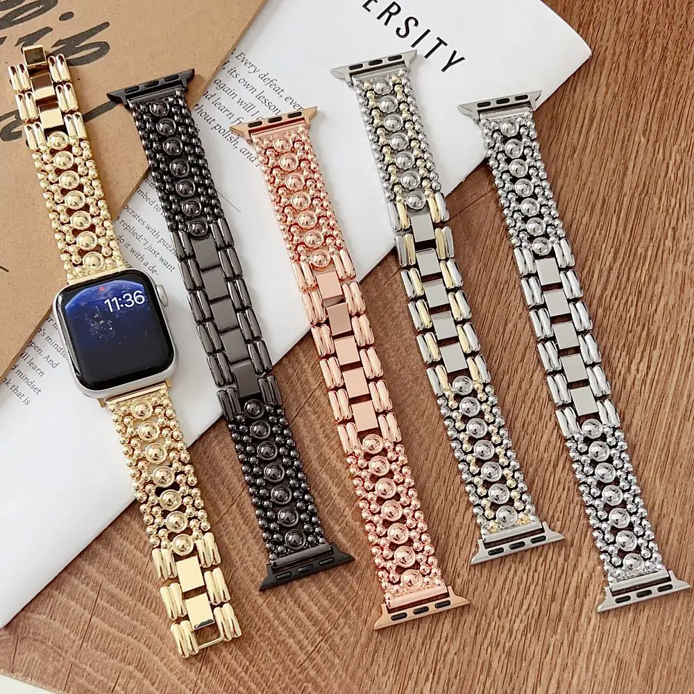 Elegant Stainless Steel Dressy Metal Watch Band Bracelet
