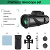 80x100 HD ZOOM Powerful Monocular Telescope Portable Binoculars Long Range Telescope Hunting Camping With Tripod Phone Clip 5