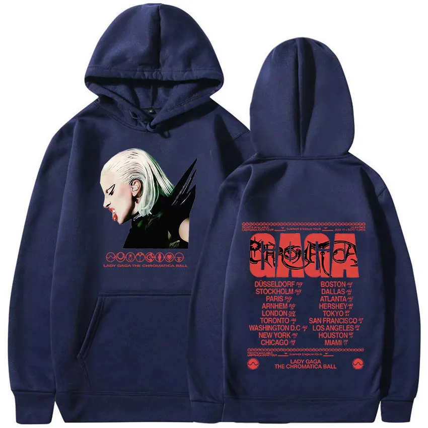 Singer Lady Gaga The Chromatica Ball Tour 2024 Hoodie Men Women