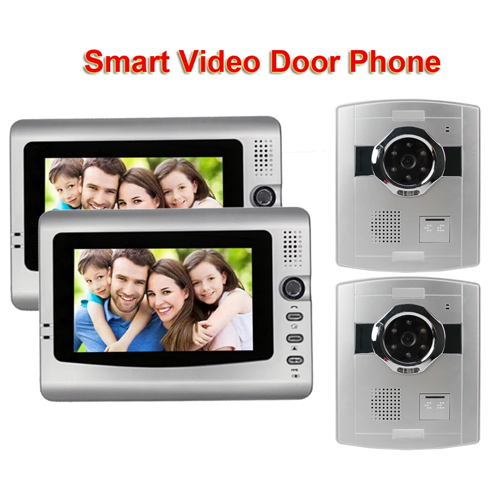 

New Arrival Home Security Intercom Video Door Phone Smart Home Audio Doorbell Wide Viewing Angle Unlocking Function 2V2