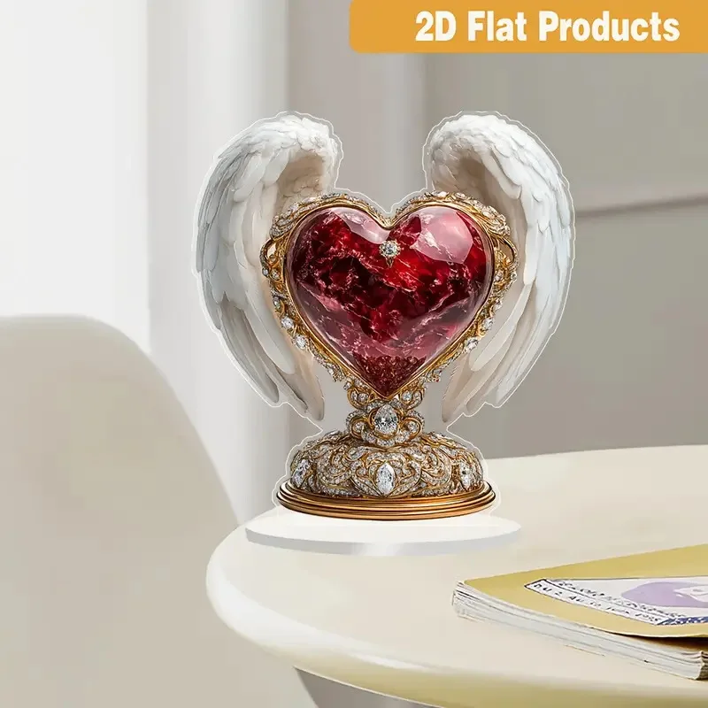 AcrylicBohemian Style Angel Of Love Acrylic Desktop Ornament Perfect Valentine's Day Gift For Family & Friends, Desktop Ornament 3