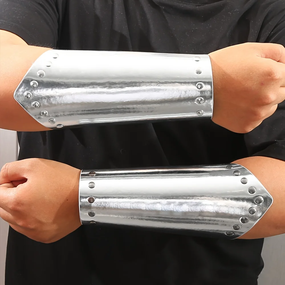 Punk Lace-Up Unisex Arm Bracers - Medieval Style Adjustable Arm Guards